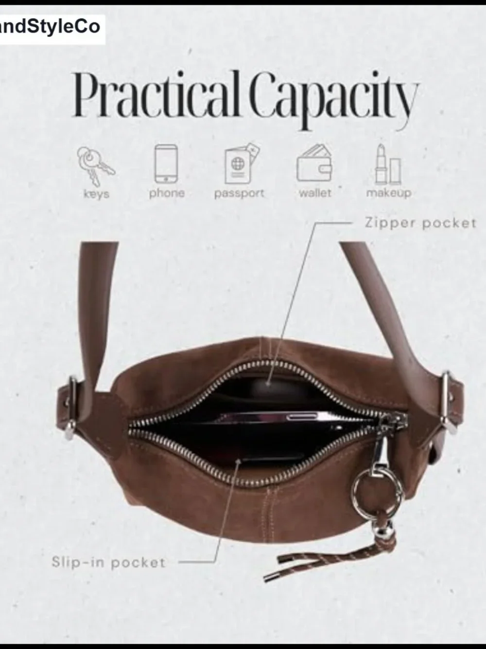 Suede Vegan Leather Small Crossbody Shoulder Bag with Adjustable Straps and